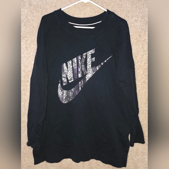 Nike Tops - Nike Women's Sportswear Metallic Polka Dot Logo Crewneck Sweatshirt. XL